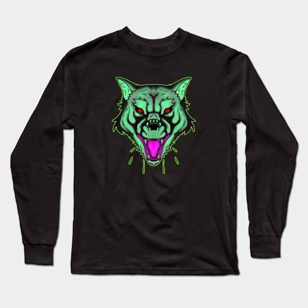 Green Werewolf Long Sleeve T-Shirt by TaliDe